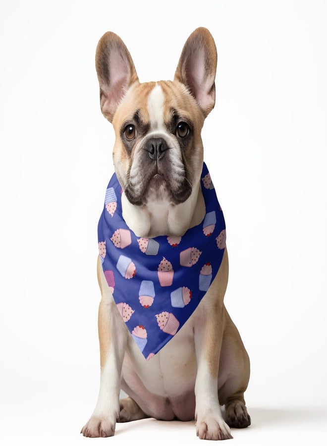 W Brings Cupcakes Dog Bandana/Scarf | This Stunning Gorgeous Design Dog Bandana Scarf is Perfect Styling Accessory for Dogs Large, Medium & Small. One Size Fits All. - Image 4